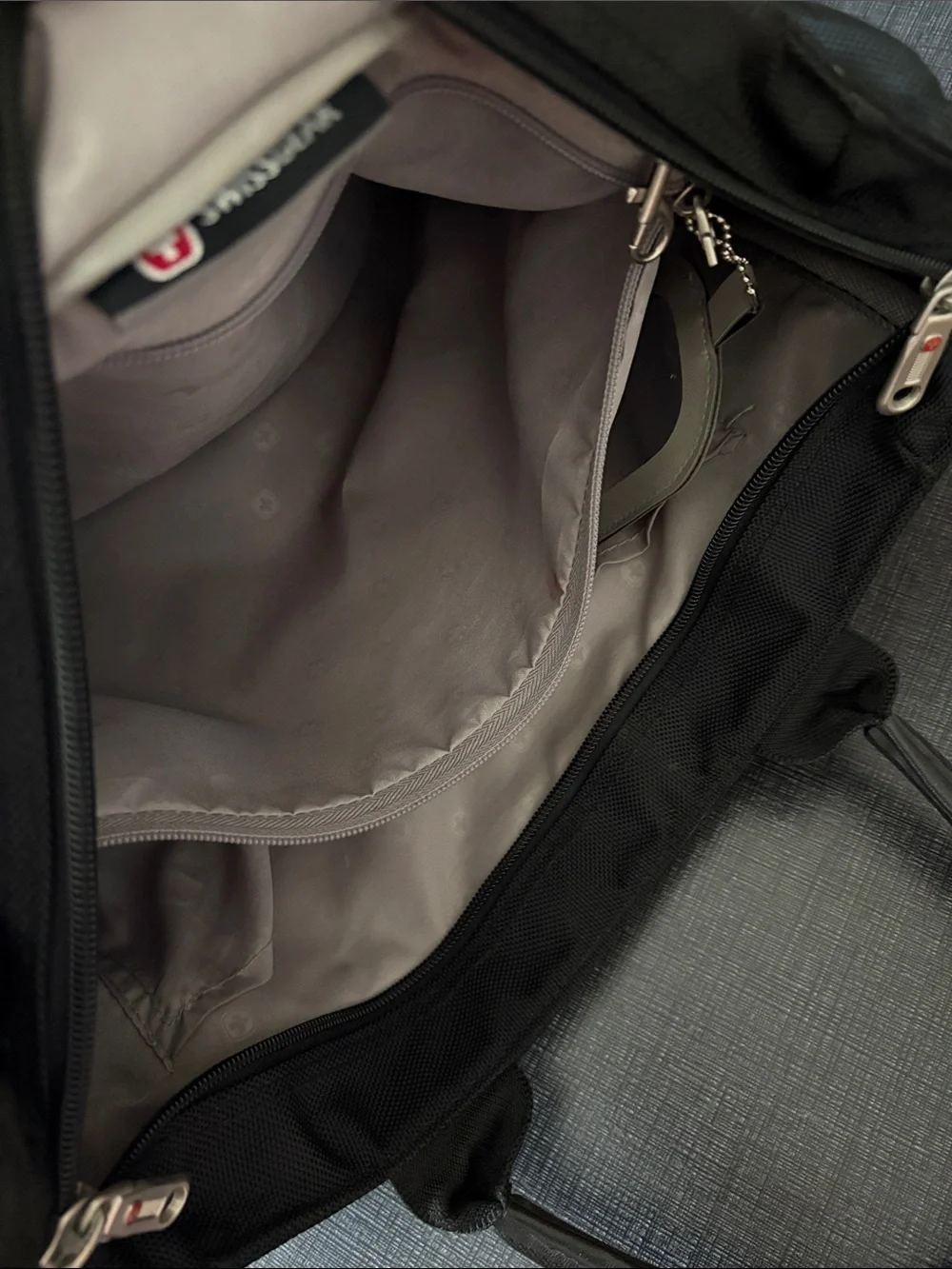 SwissGear Black Laptop Bag with Red Logo Accent
